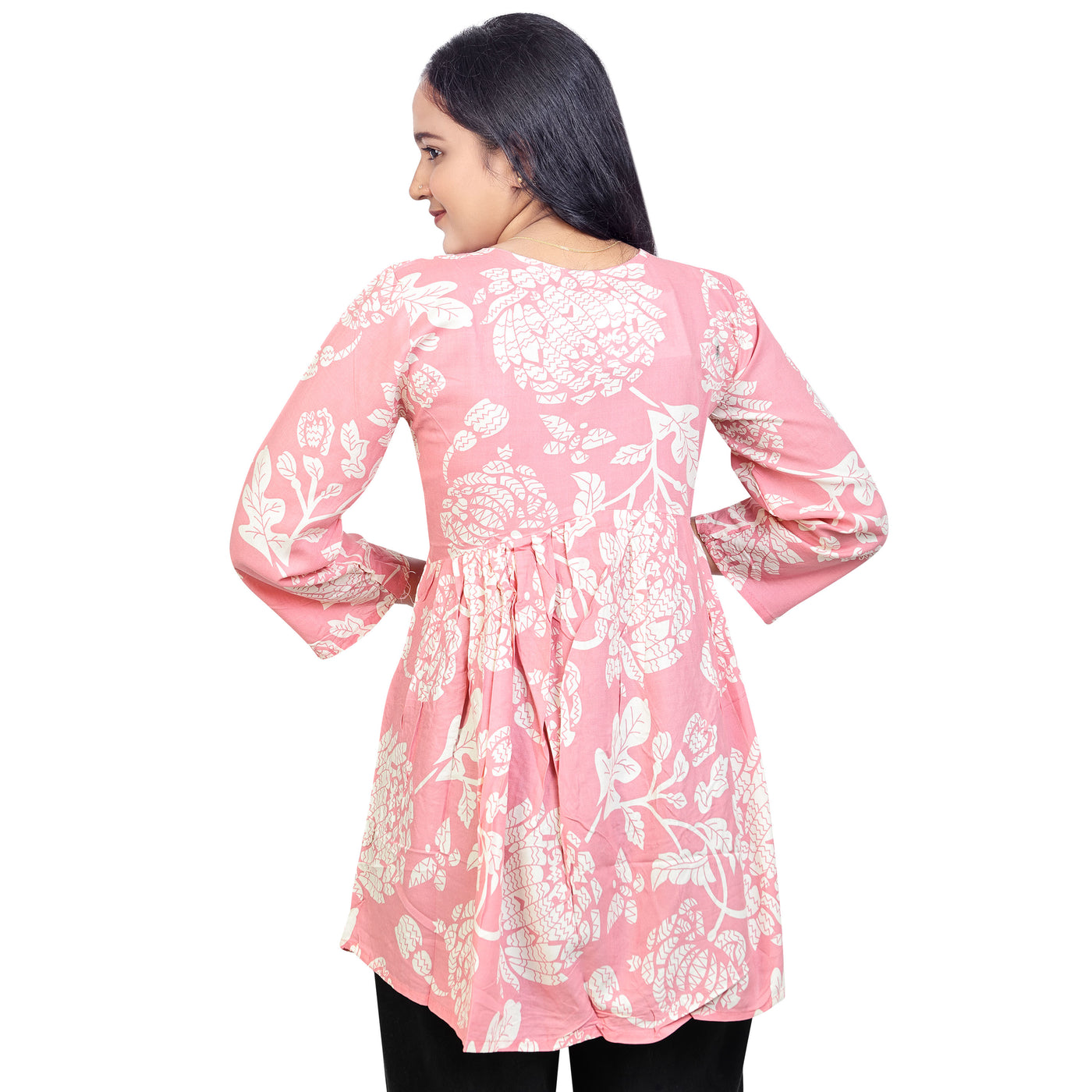 Floral Printed Short Kurti for Women & Girls – Stylish Daily Wear Top