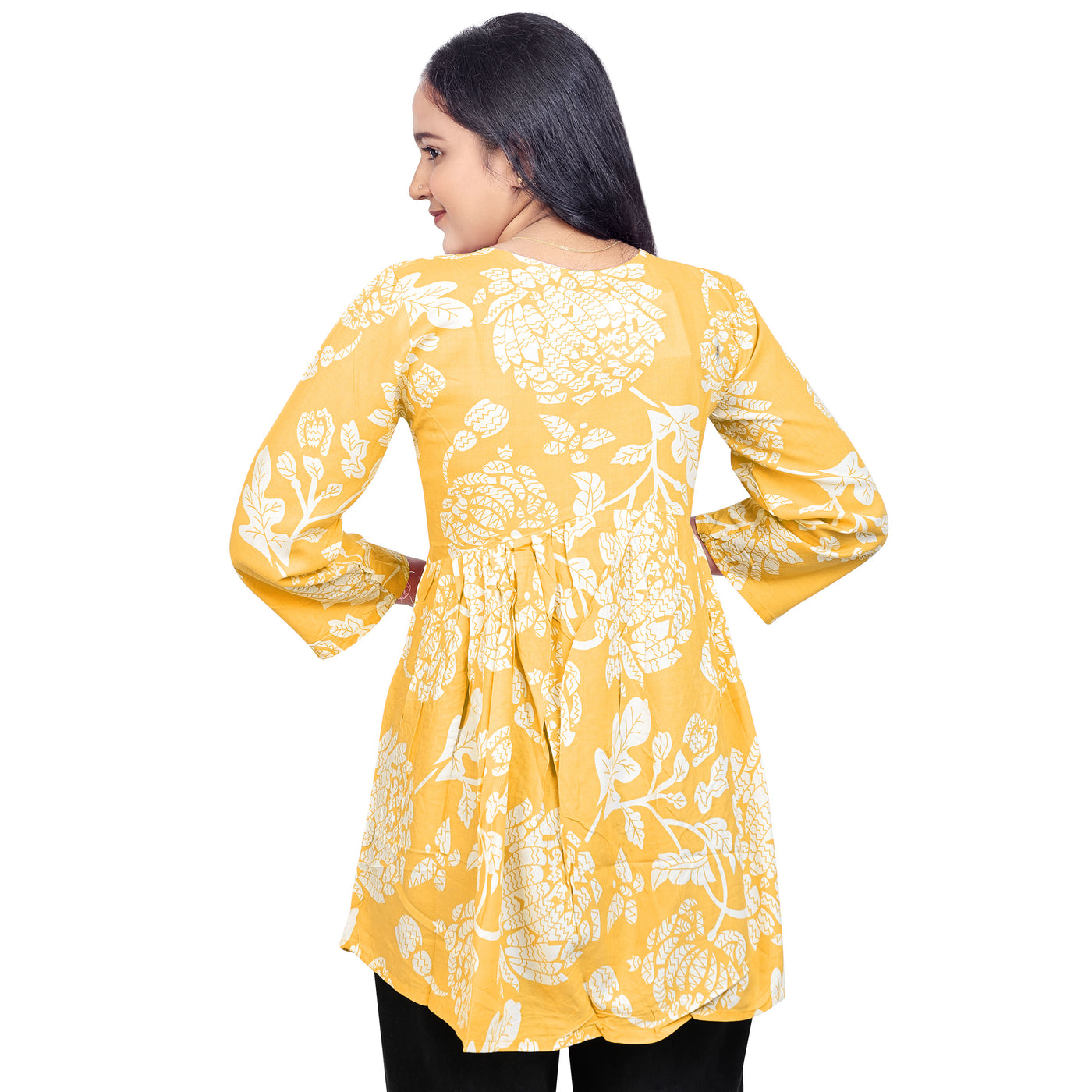 Floral Printed Short Kurti for Women & Girls – Stylish Daily Wear Top