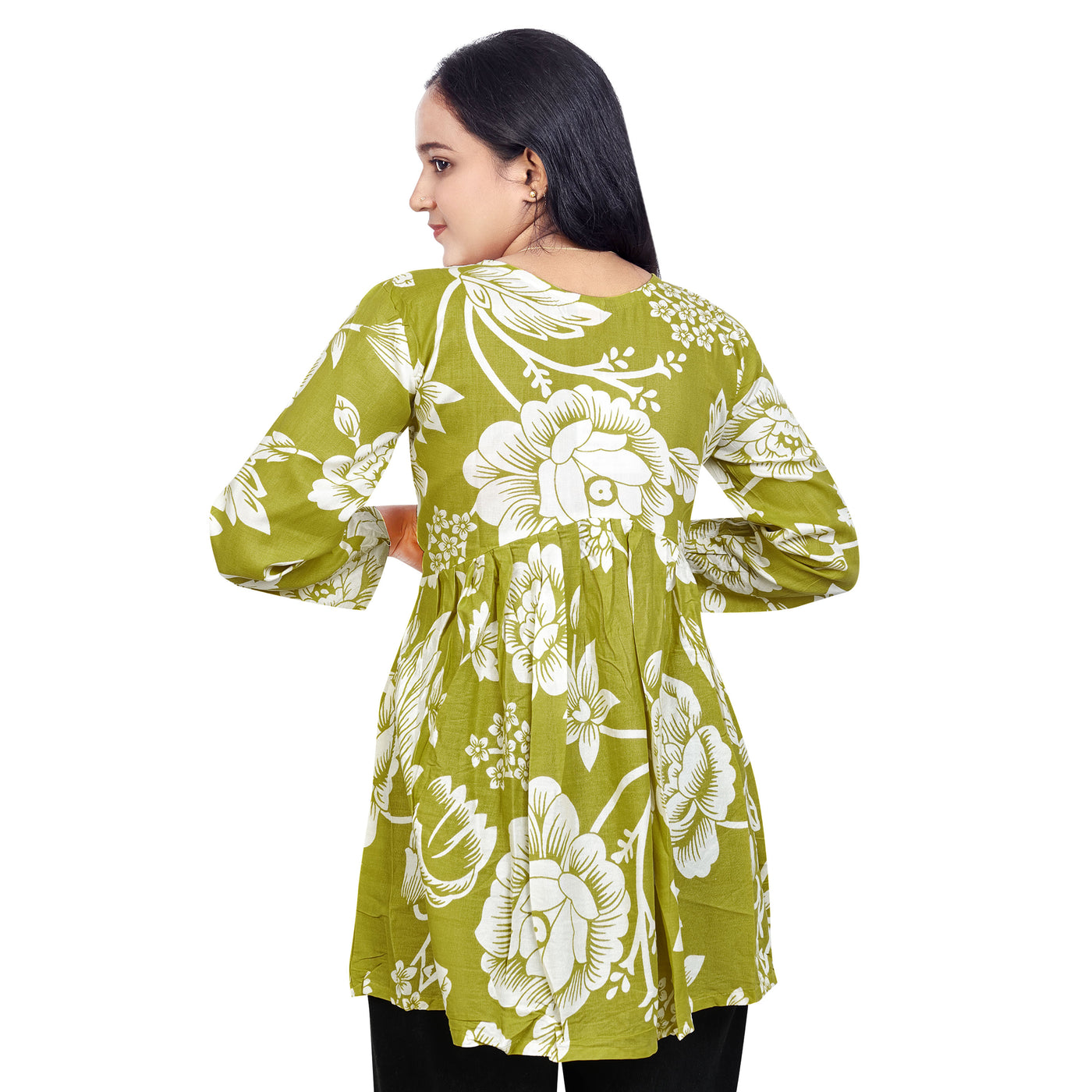 Floral Printed Short Kurti for Women & Girls – Stylish Daily Wear Top