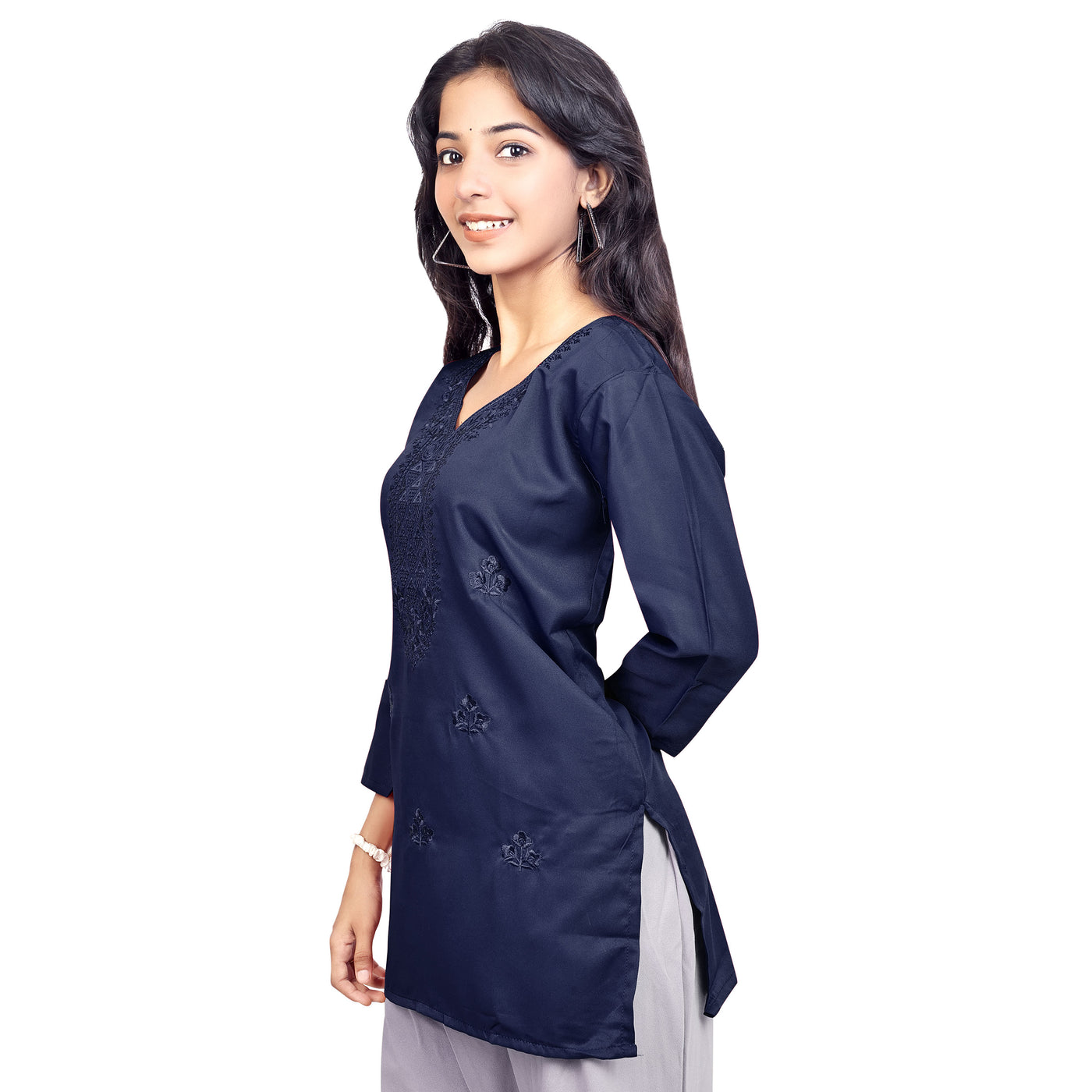 Trendy Red Embroidered Rayon Short Kurti for Women | Stylish Party & Casual Wear Top