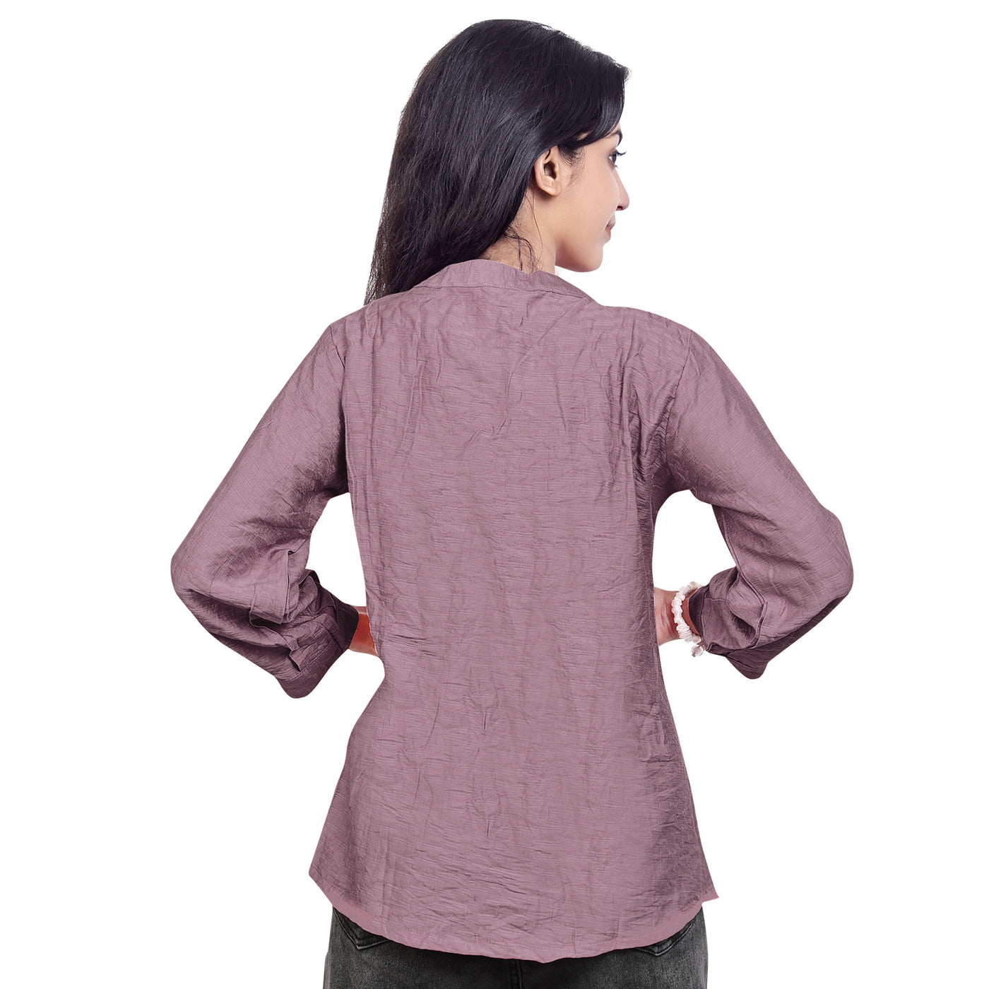 Women’s Cotton Kurti Top – Casual & Office Wear 3/4 Sleeve Pleated Tunic