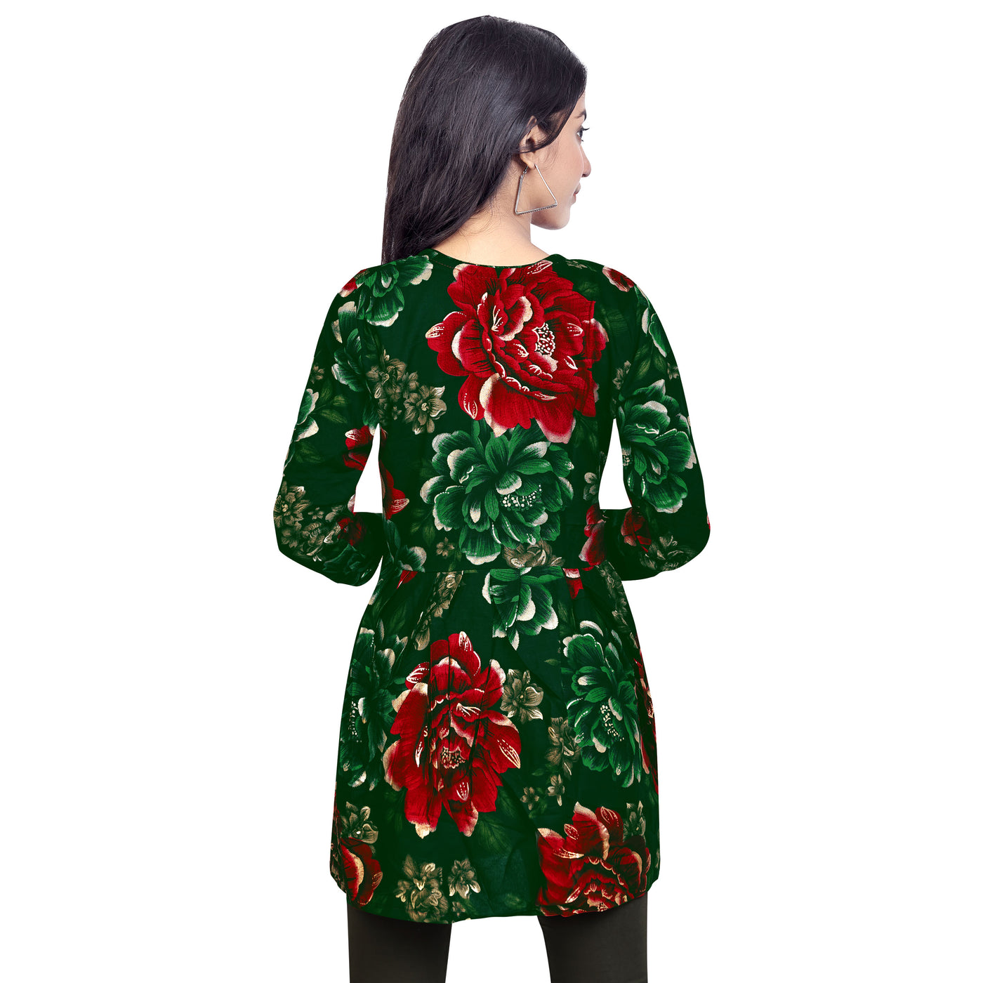 Floral Print Short Kurti for Women & Girls | Stylish Casual Wear Tunic Top